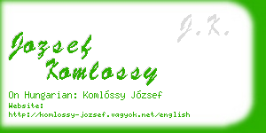jozsef komlossy business card